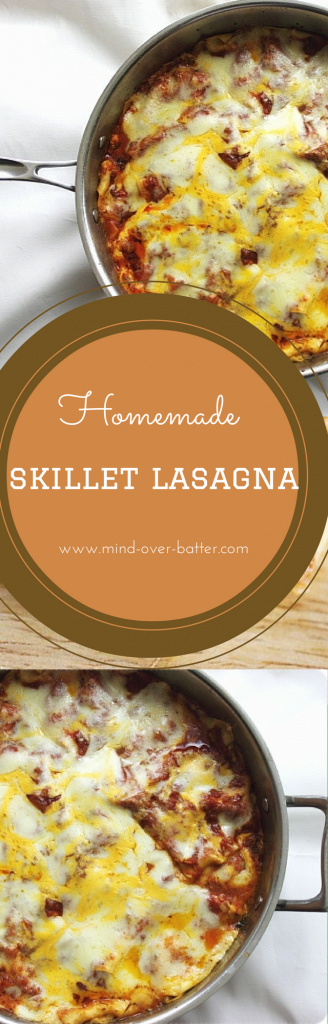 Easy Skillet Lasagna - www.mind-over-batter.com