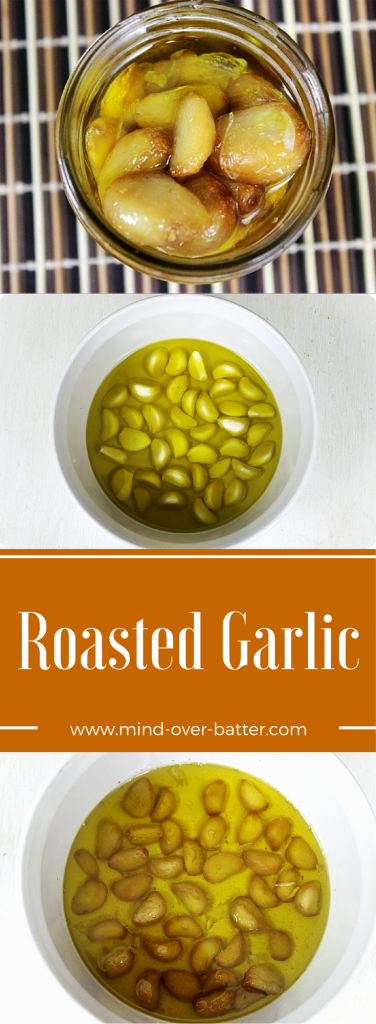 Aromatic garlic is roasted in copious amounts of olive oil. Make, eat, breathe on someone. Just share! www.mind-over-batter.com www.mind-over-batter.com