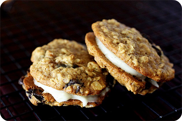  Oatmeal Raisin Sandwich Cookies {mind-over-batter.com}