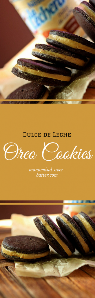 Homemade Oreo Cookies filled with sweet Dulce de Leche! www.mind-over-batter.com