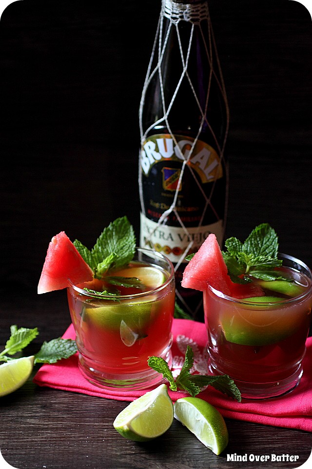 Watermelon Agua Fresca Rum Cocktail {Mind Over Batter}