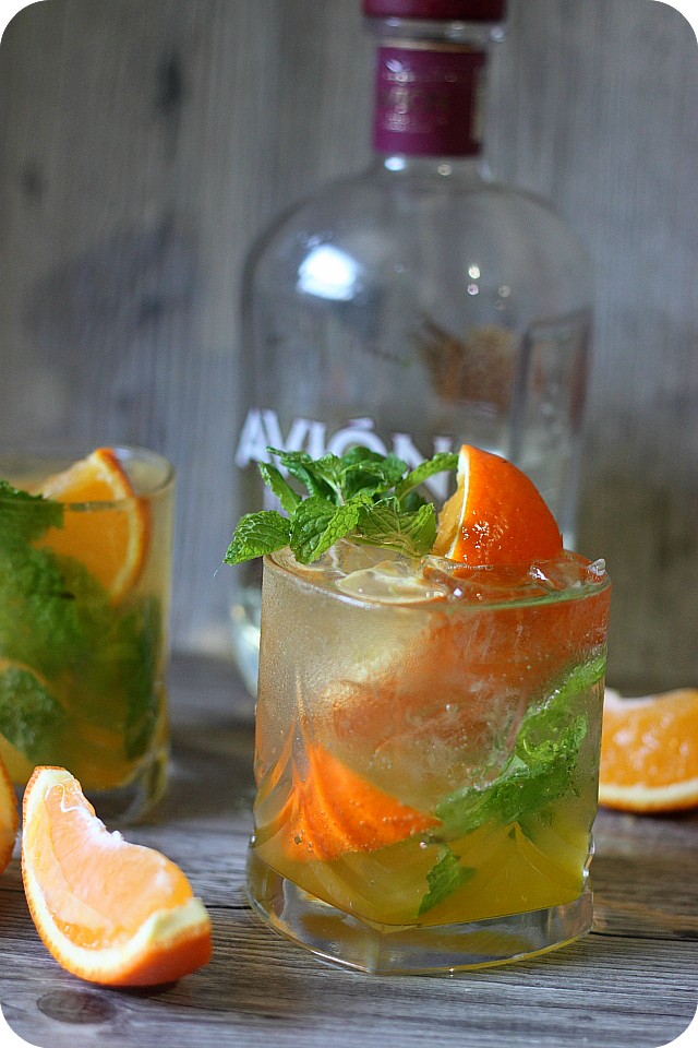 Orange Mint Tequila Cocktail {Mind Over Batter}