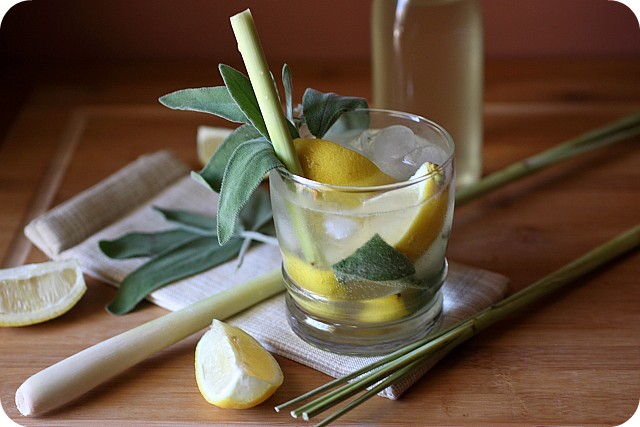 Lemongrass Sage Vodka Fizz {mind-over-batter.com}