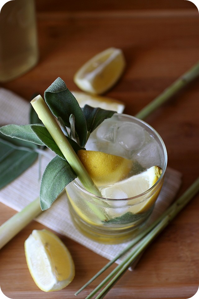 Lemongrass Sage Vodka Fizz {mind-over-batter.com}