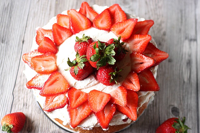Strawberry Tres Leche Cake {mind-over-batter.com}