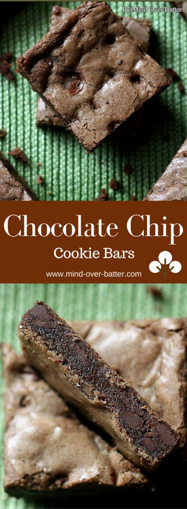 Chocolate Chip Cookie Bars -- www.mind-over-batter.com