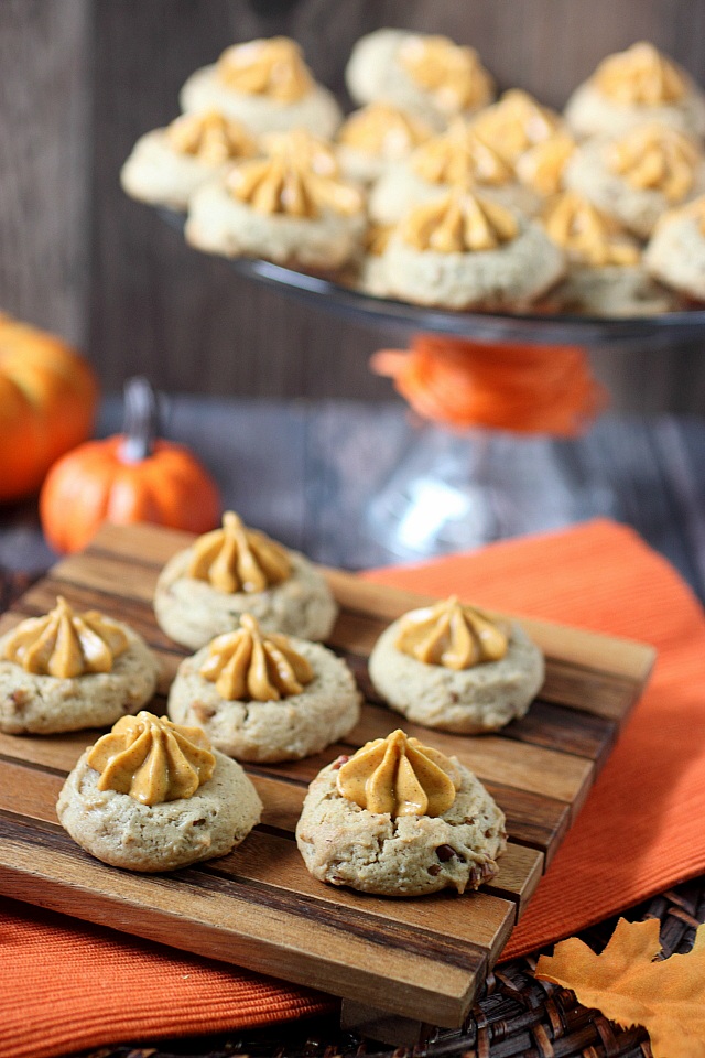 Pumpkin Pie Thumbprint Cookies {mind-over-batter.com}