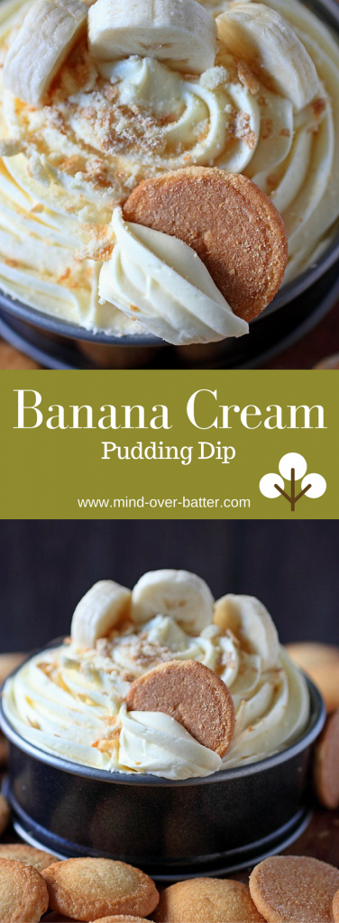 With a few ingredients and less than five minutes to make, this Banana Cream Pudding Dip is packed with flavor and perfect for Game Day! Grab the Nilla Wafers, homies!!! www.mind-over-batter.com