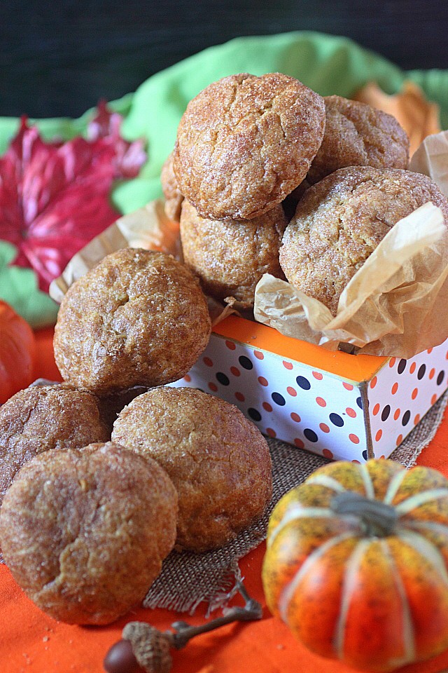 These Pumpkin Spice Snickerdoodles are baked with seasonal pumpkin, a hint of orange zest, warm fall spices, and rolled in a spiced sugar mixture. Pumpkin Spice Snickerdoodles have deliciously crispy edges, which give way to a fluffy, chewy center. www.mind-over-batter.com