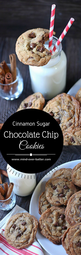 Cinnamon Sugar Chocolate Chip Cookies -- www.mind-over-batter.com