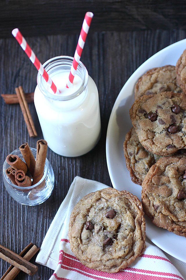 A crunchy cinnamon sugar outer coating gives way to a soft-baked gooey chocolate chip cookie. Grab a glass of milk, y’all!!! www.mind-over-batter.com
