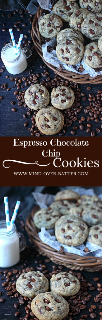 Espresso Chocolate Chip Cookies -- www.mind-over-batter.com