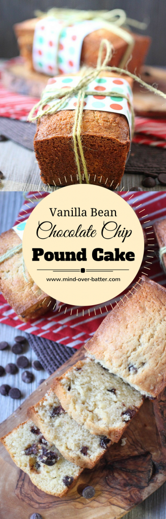 Vanilla Bean Chocolate Chip Cream Cheese Pound Cake -- www.mind-over-batter.com