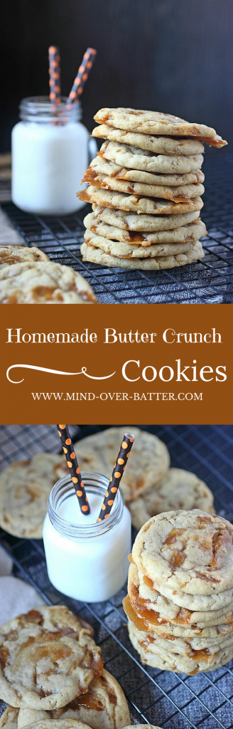 Homemade Butter Crunch Cookies -- www.mind-over-batter.com